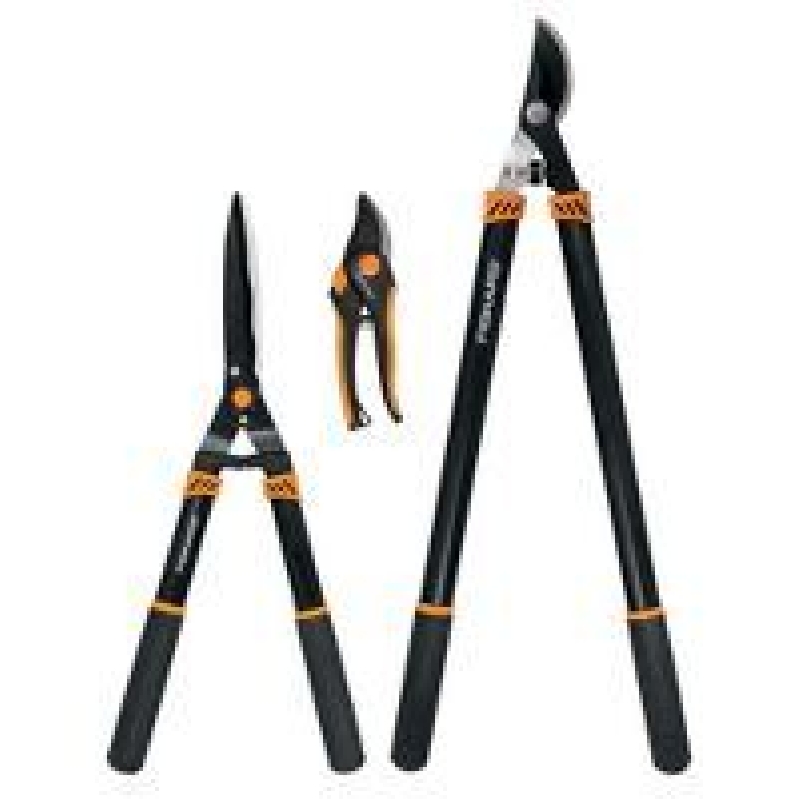 Fiskars 3-Piece Tree & Shrub Care Set - High-Quality Metal Blades