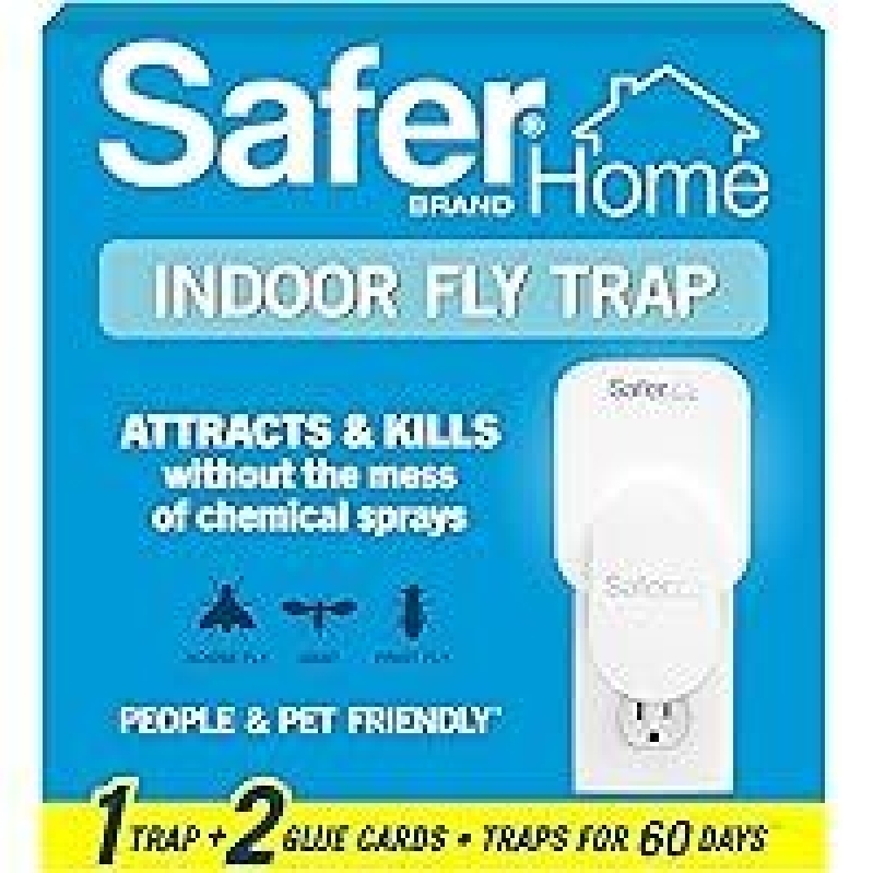 Safer Home Indoor Plug-In Fly Trap Kit: Effective and Safe Insect Killer for Homes