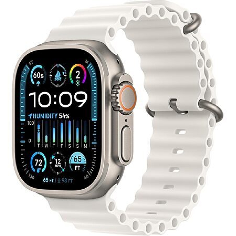 Refurbished Apple Watch Ultra 2 GPS + Cellular - Titanium Case, White Ocean Band