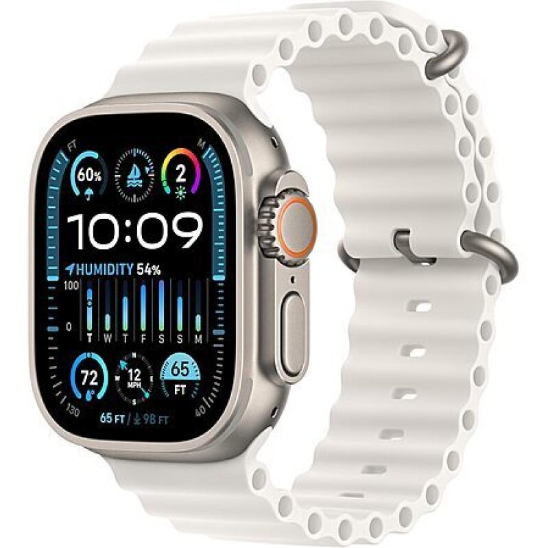 Refurbished Apple Watch Ultra 2 GPS + Cellular - Titanium Case, White Ocean Band