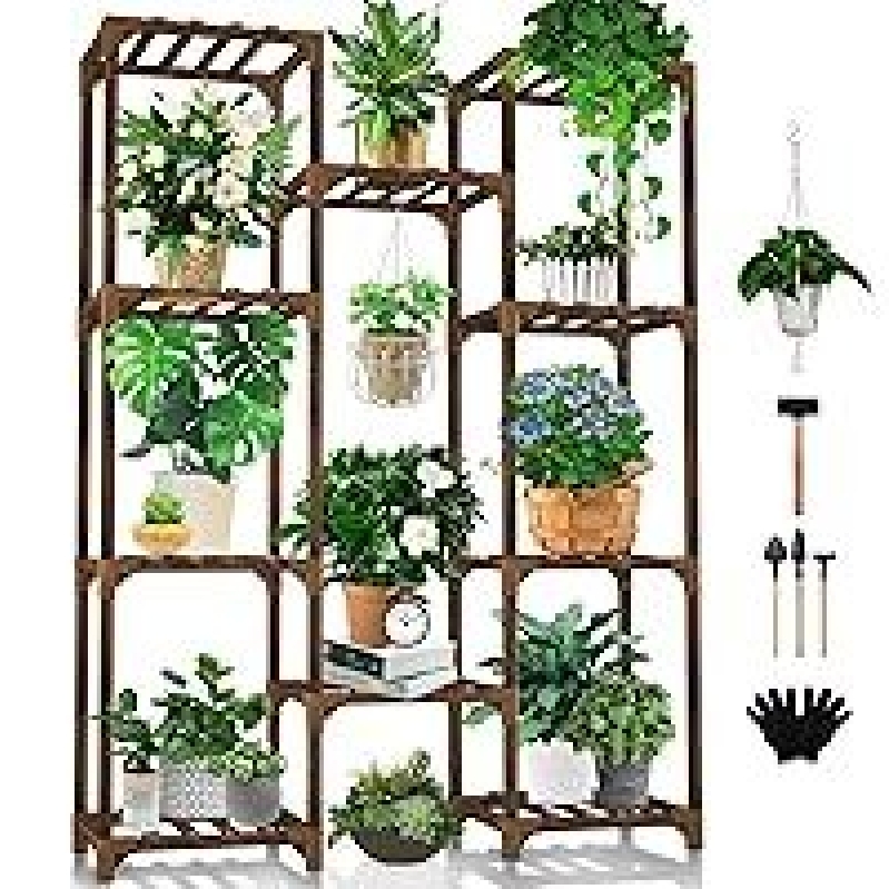 Maximize Your Green Space with the Uneedem Tall Plant Shelf