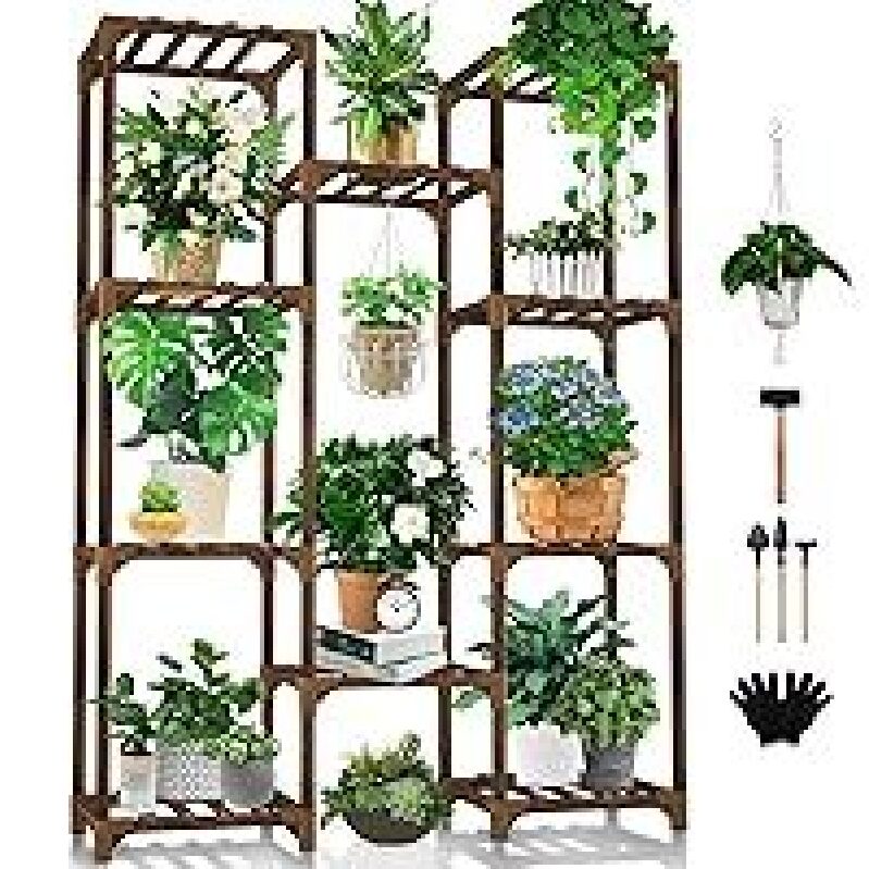 Maximize Your Green Space with the Uneedem Tall Plant Shelf