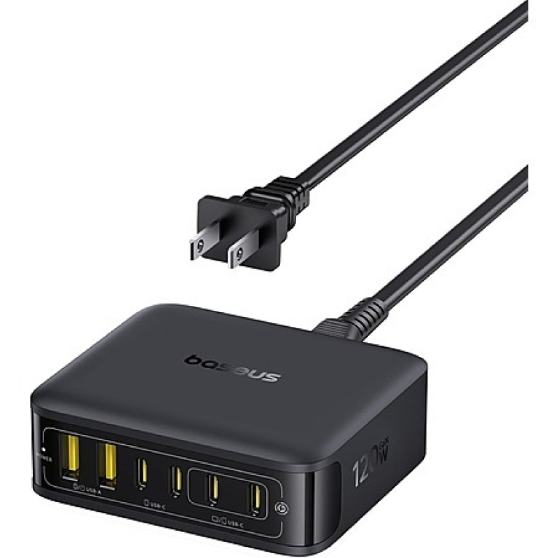 Baseus 6-Port USB Charging Station w/ 120W Output - Black