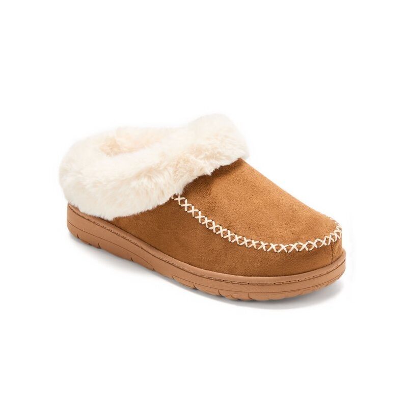Effortless Comfort: Dearfoams Cozy Comfort Women's Moc Toe Clog Slippers