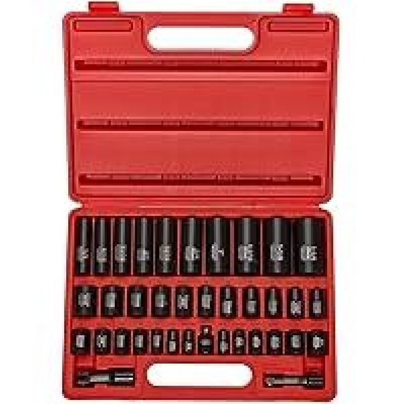 NEIKO 38-Piece Impact Socket Set - High-Performance Sockets for Ultimate Torque