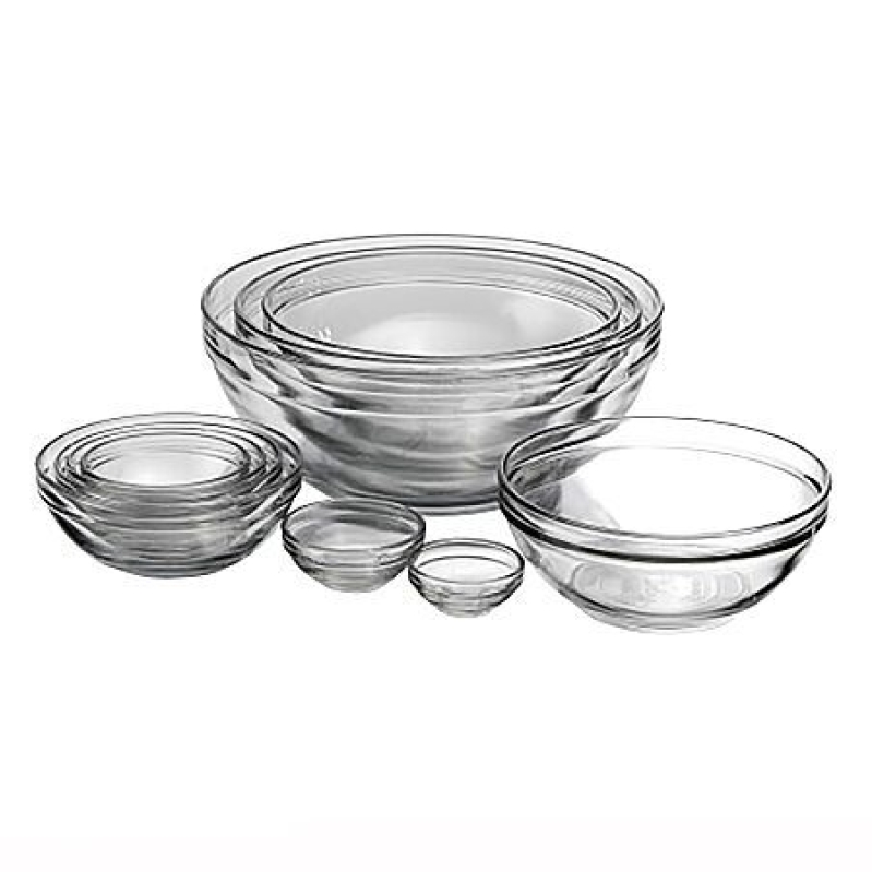 10-Piece Anchor Hocking Glass Mixing Bowls Set - Versatile and Durable