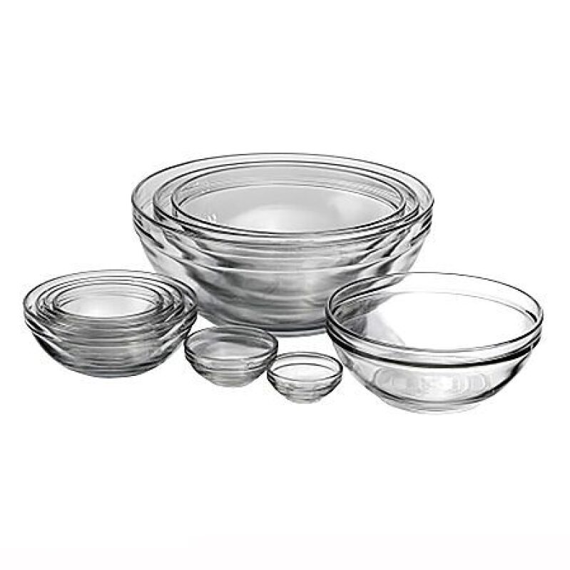 10-Piece Anchor Hocking Glass Mixing Bowls Set - Versatile and Durable