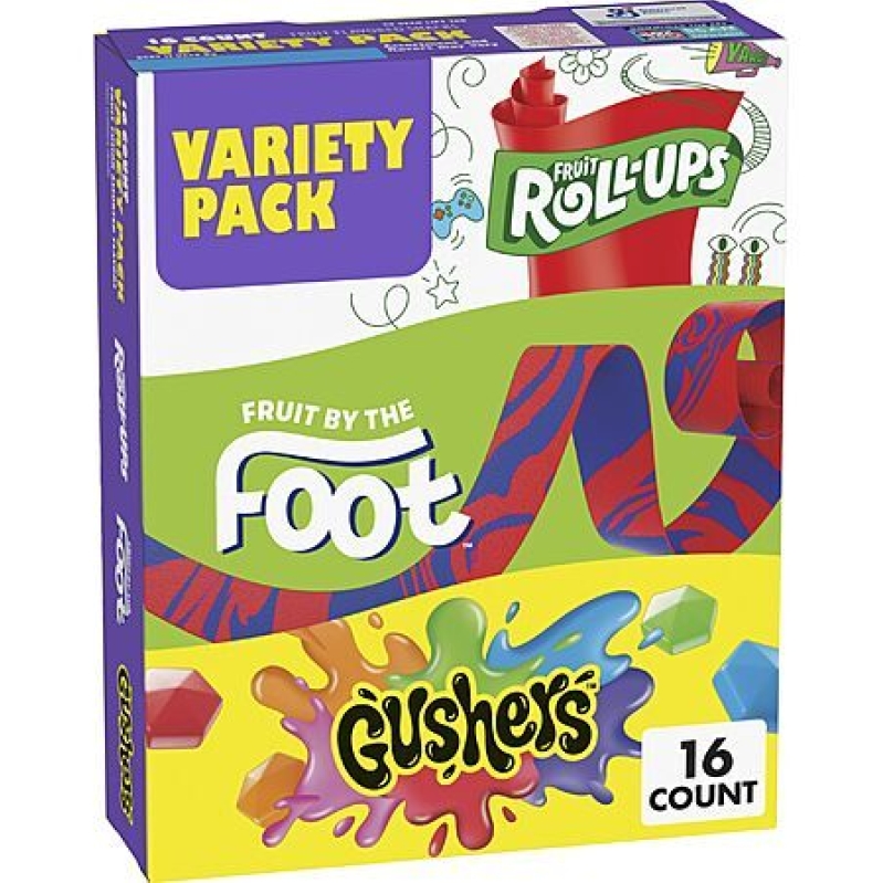 Gluten-Free Fruit Snacks Variety Pack - Save Big on Fruit Roll-Ups, Fruit by the Foot & Gushers