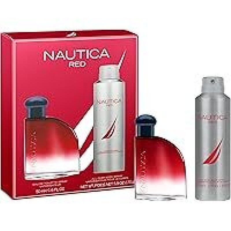 Nautica Red Men's Eau de Toilette Gift Set - Bold, Spicy Scent