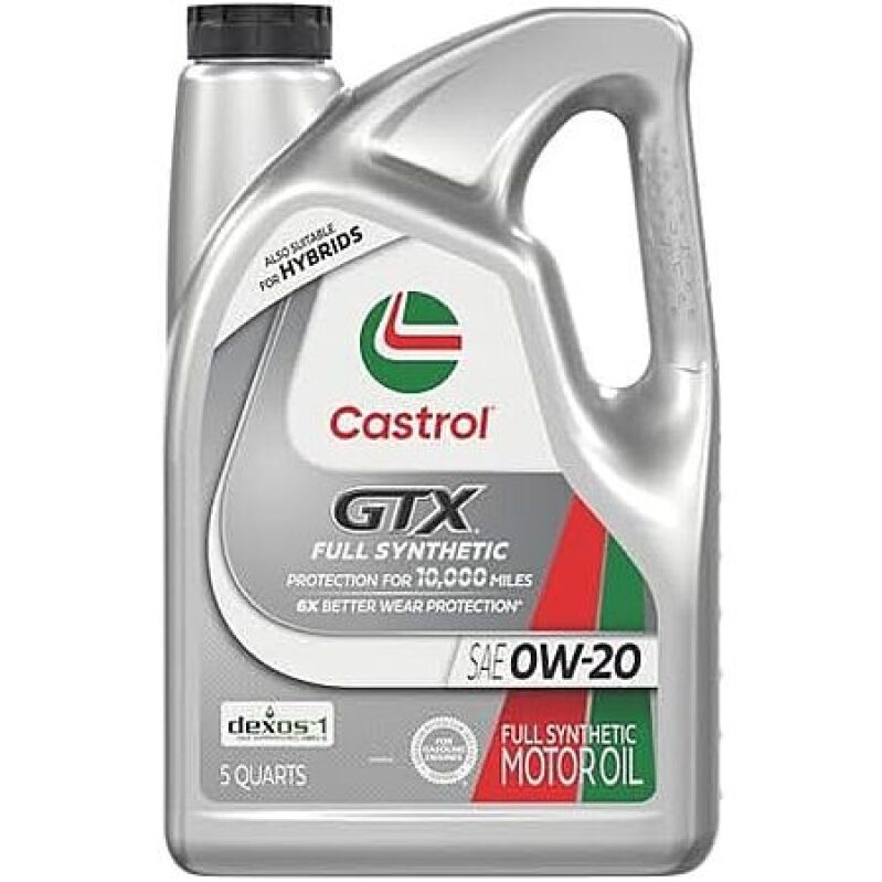 Castrol GTX Full Synthetic 0W-20 Motor Oil - High-Performance Engine Protection