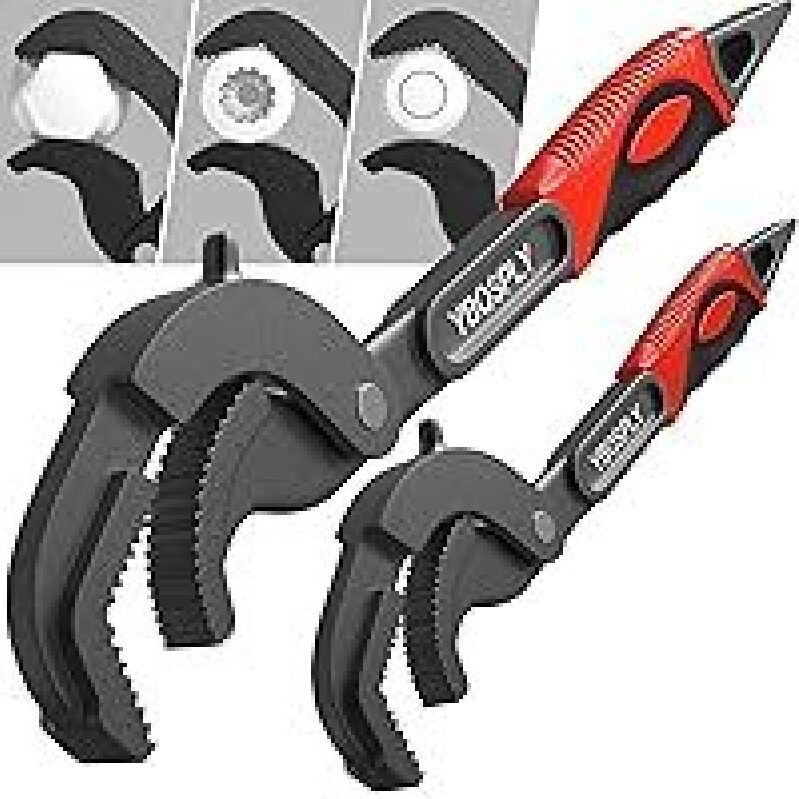 Ybqsply Self-Adjusting Pipe Wrench Set - Versatile, Durable, and Efficient