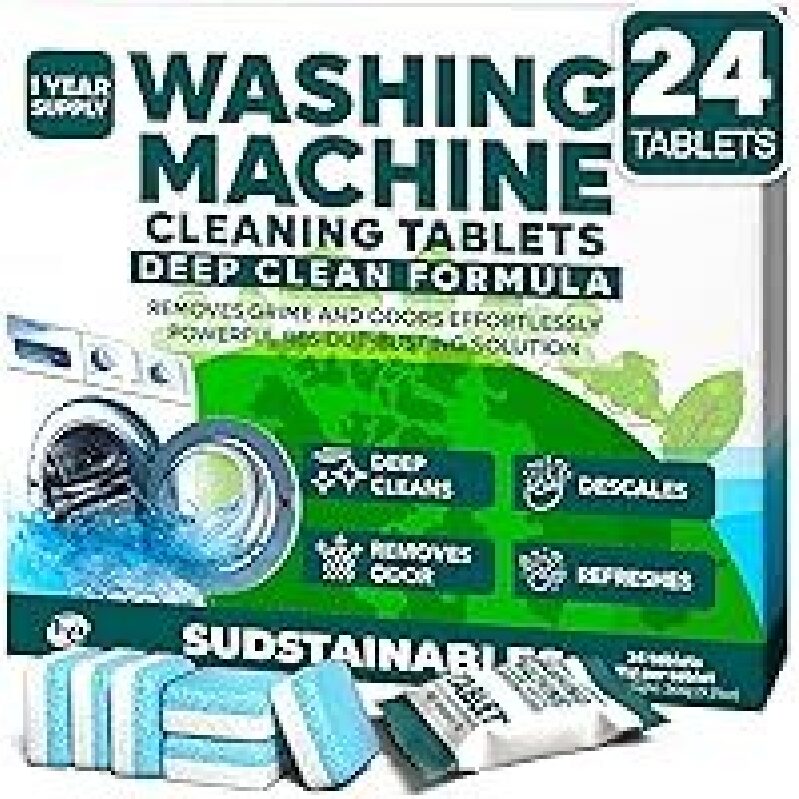 24-Pack Sustainable Washing Machine Cleaner Tablets