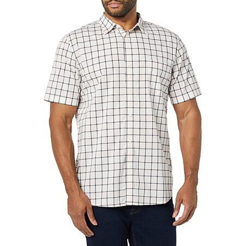 Amazon Essentials Men's Slim-Fit Short-Sleeve Poplin Shirt - Medium