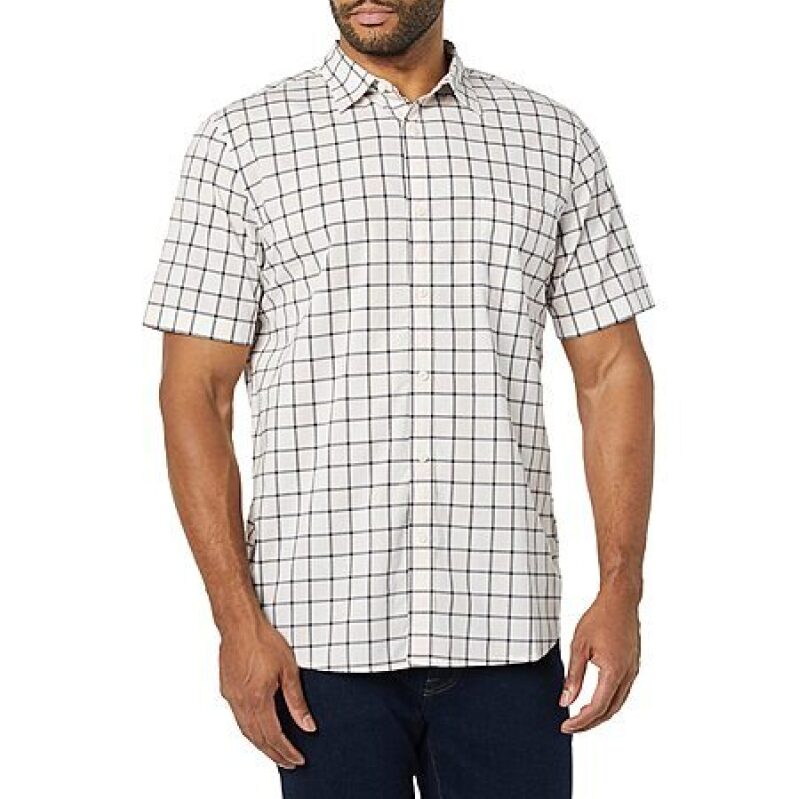 Amazon Essentials Men's Slim-Fit Short-Sleeve Poplin Shirt - Medium