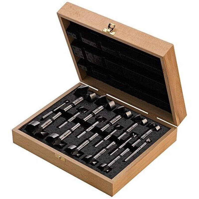 16-Piece Fisch Wave Cutter Forstner Bit Set - High-Performance Drilling