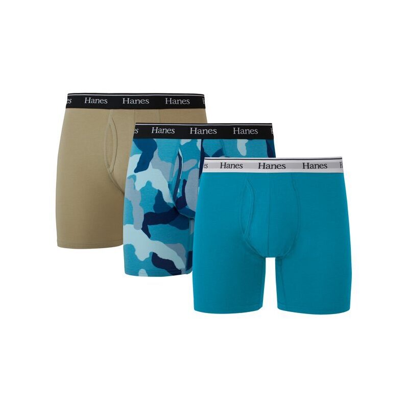 3-Pack Hanes Mens Underwear Boxer Briefs - Comfortable and Durable Daily Wear