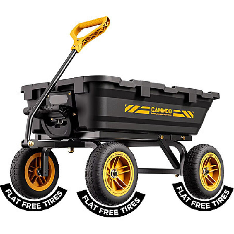 Heavy-Duty Garden Dump Cart by CAMMOO - Up to 900 lbs Capacity