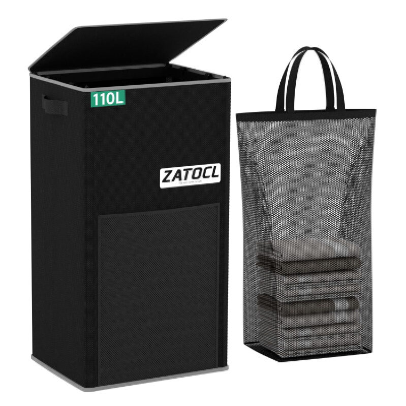 ZATOCL 110L Laundry Hamper with Lid - Special Deal at $14.99