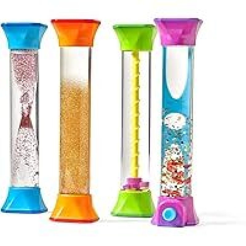 Hand2Mind Sensory Fidget Tubes - 4-Pack for Focus and Calm Engagement