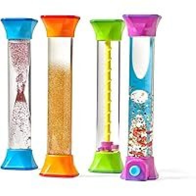 Hand2Mind Sensory Fidget Tubes - 4-Pack for Focus and Calm Engagement