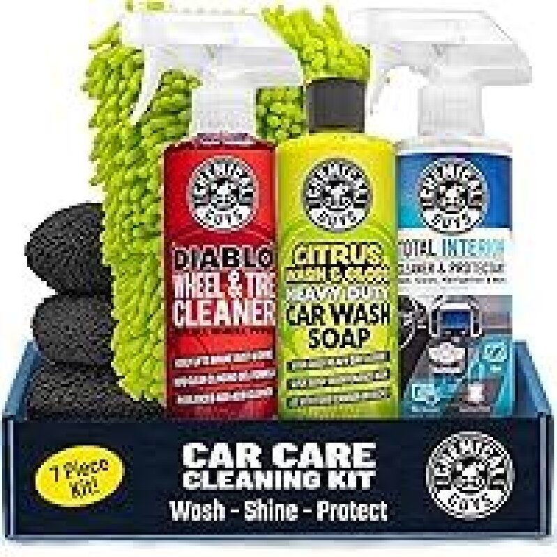 Chemical Guys 7-Piece Clean & Shine Car Wash Starter Kit - Ultimate Vehicle Care