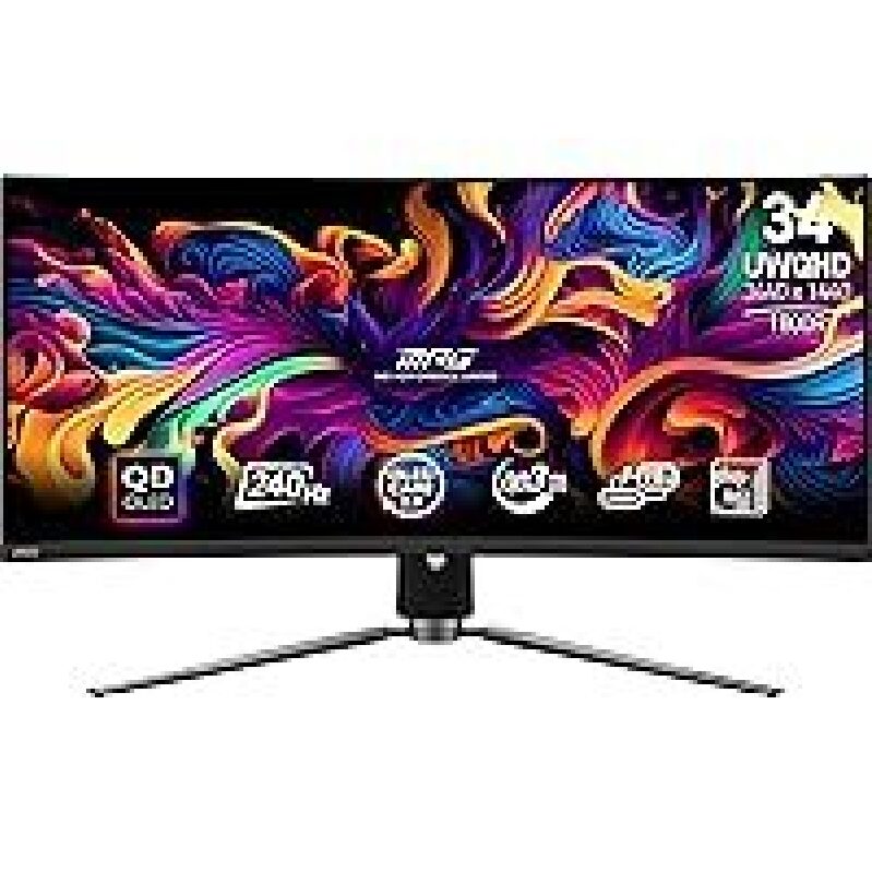 MSI MPG 341CQPX QD-OLED 34-inch Curved OLED Gaming Monitor