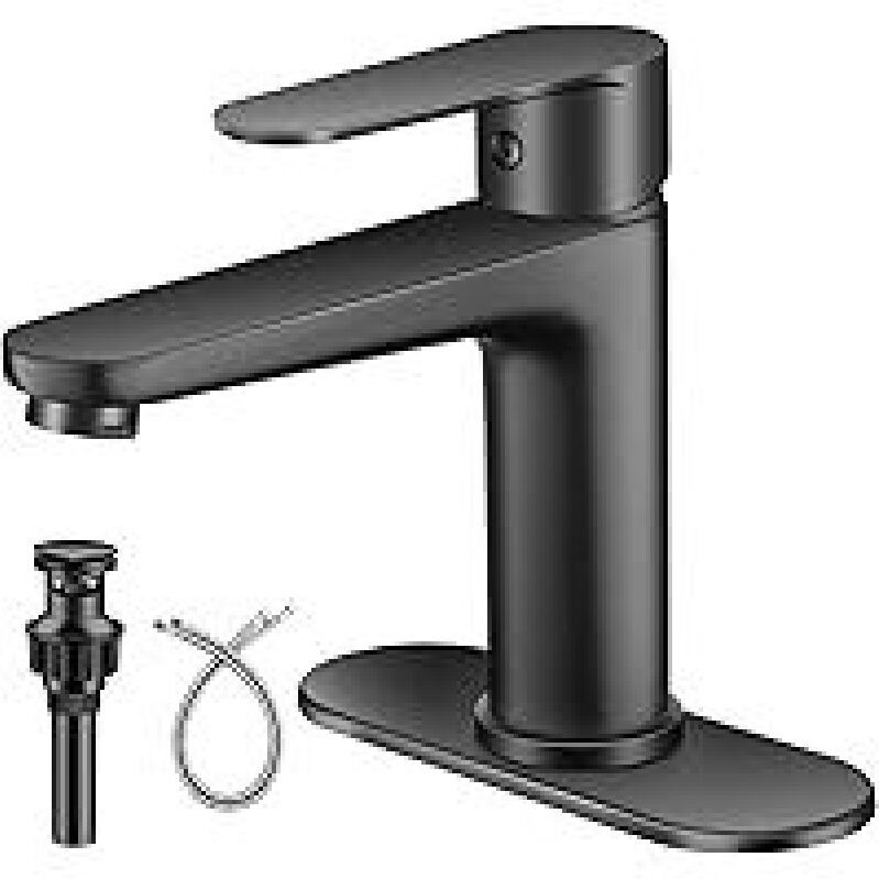 Durable Black Stainless Steel Bathroom Faucet with Corrosion Resistance
