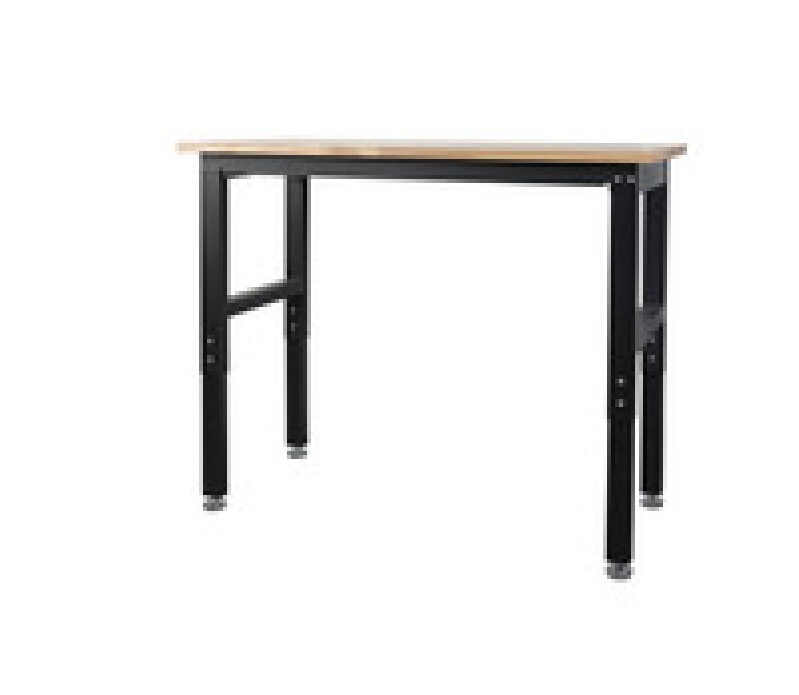Heavy-Duty 48in Adjustable Workbench with Wood Top - WORKPRO