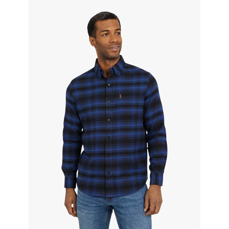 Chaps Men's and Big Men's Comfort Stretch Flannel Shirt - Ultimate Cold Weather Comfort