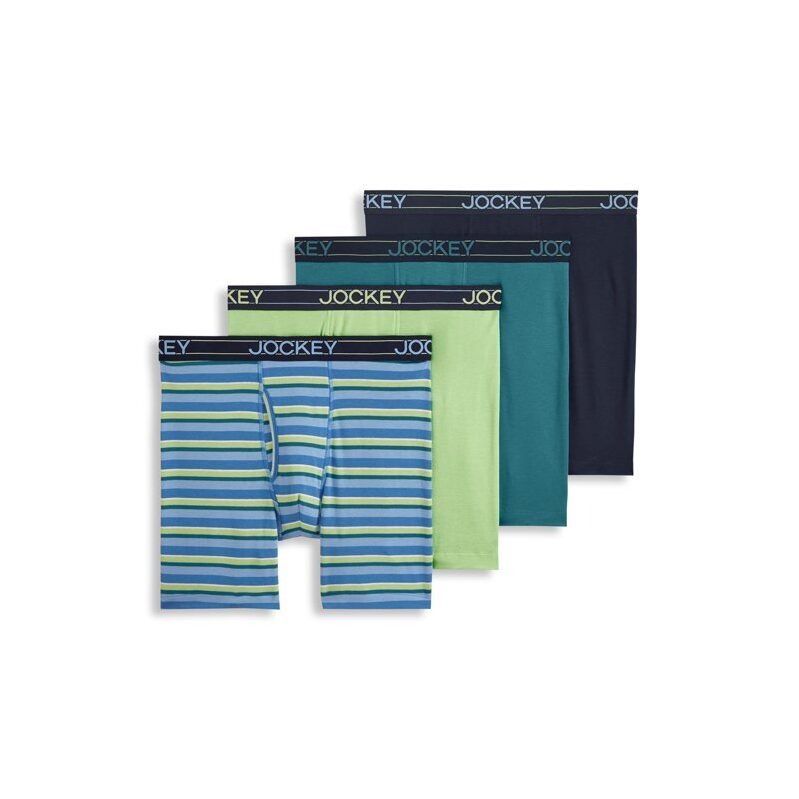 Jockey Men's Lightweight Cotton Blend Boxer Briefs - 4pk