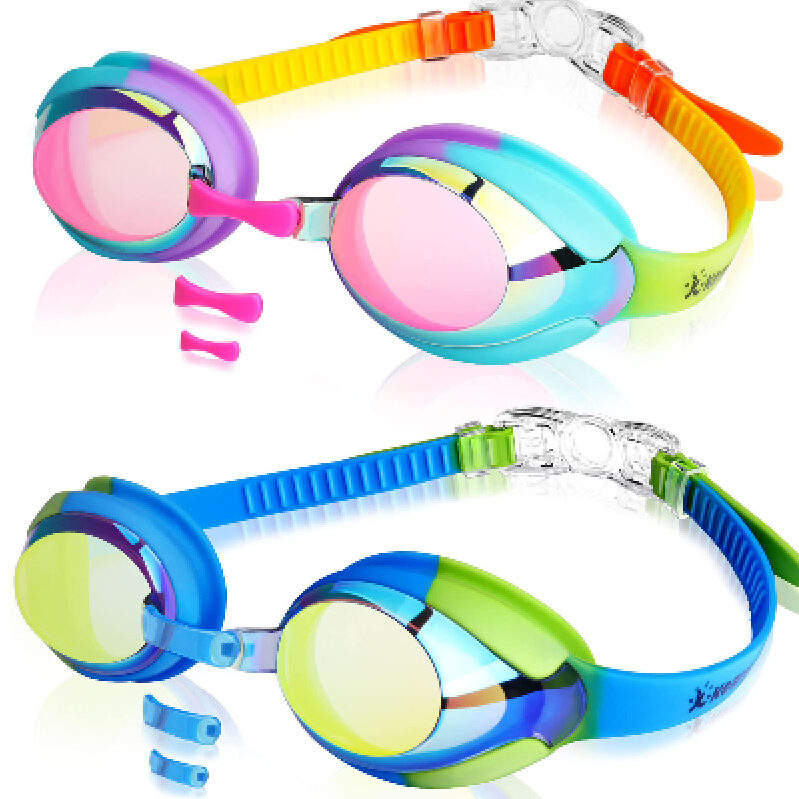 Affordable Keary Kids Swimming Goggles - 2-Pack with UV Protection