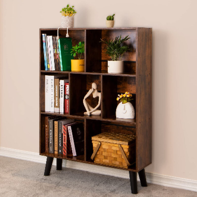 LEYAOYAO 3-Layer Modern Brown Bookshelf - Special Price $50.99