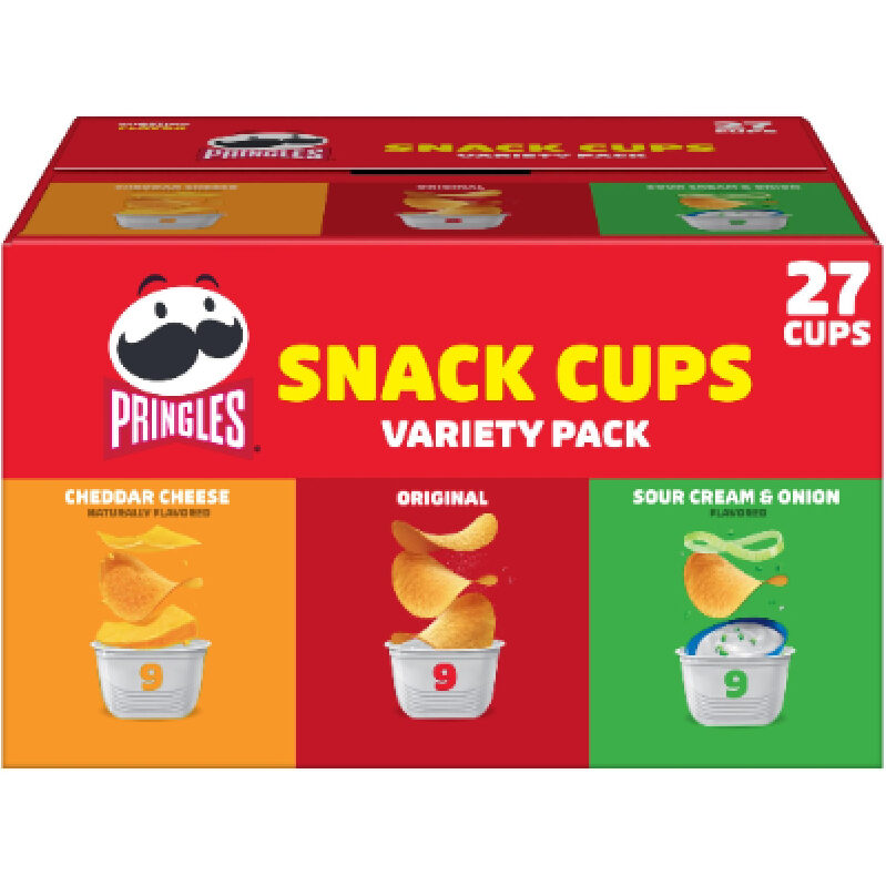 Pringles Variety Pack: 27 Snack Cups - Ultimate Snacking Experience