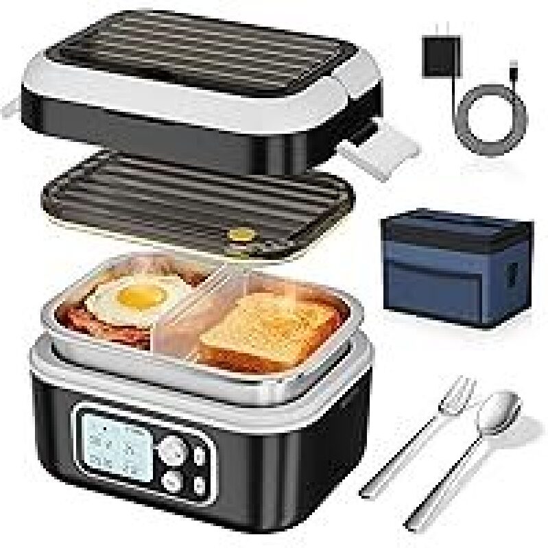 Yofidra 24000mAh 100W Cordless Heated Lunch Box with Smart Timer