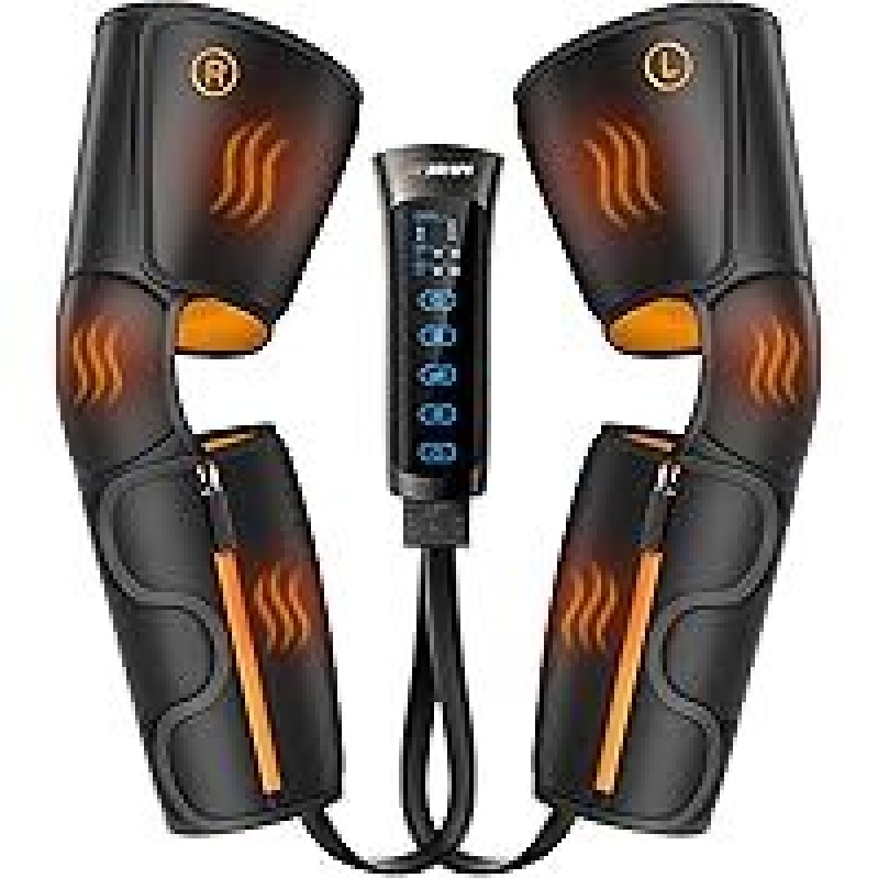 Jzbrain Heated Calf, Knee, Thigh Air Compression Leg Massager - Advanced Muscle Relief