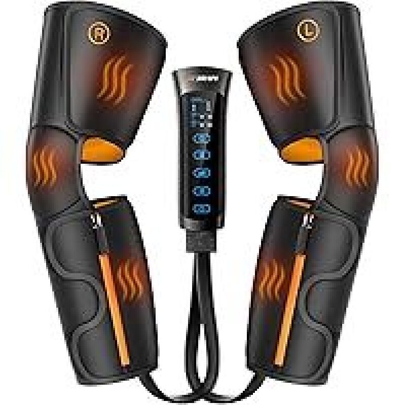 Jzbrain Heated Calf, Knee, Thigh Air Compression Leg Massager - Advanced Muscle Relief