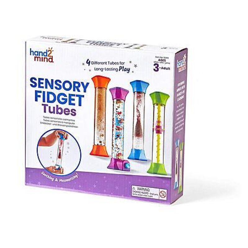 4-Pack hand2mind Sensory Fidget Tubes - Engaging & Long-Lasting Play
