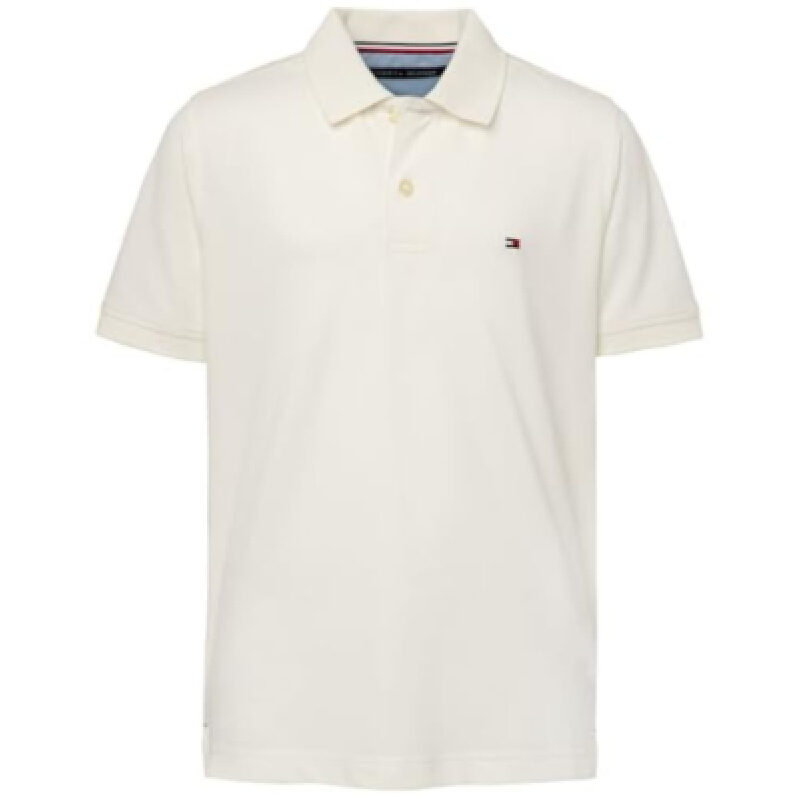 Tommy Hilfiger Boys' Short Sleeve Polo Shirt - Classic White
