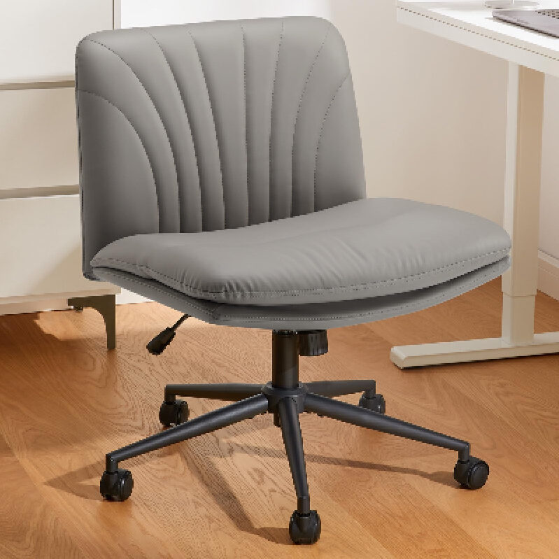 Elegant Armless Desk Chair with Wheels for Modern Workspaces