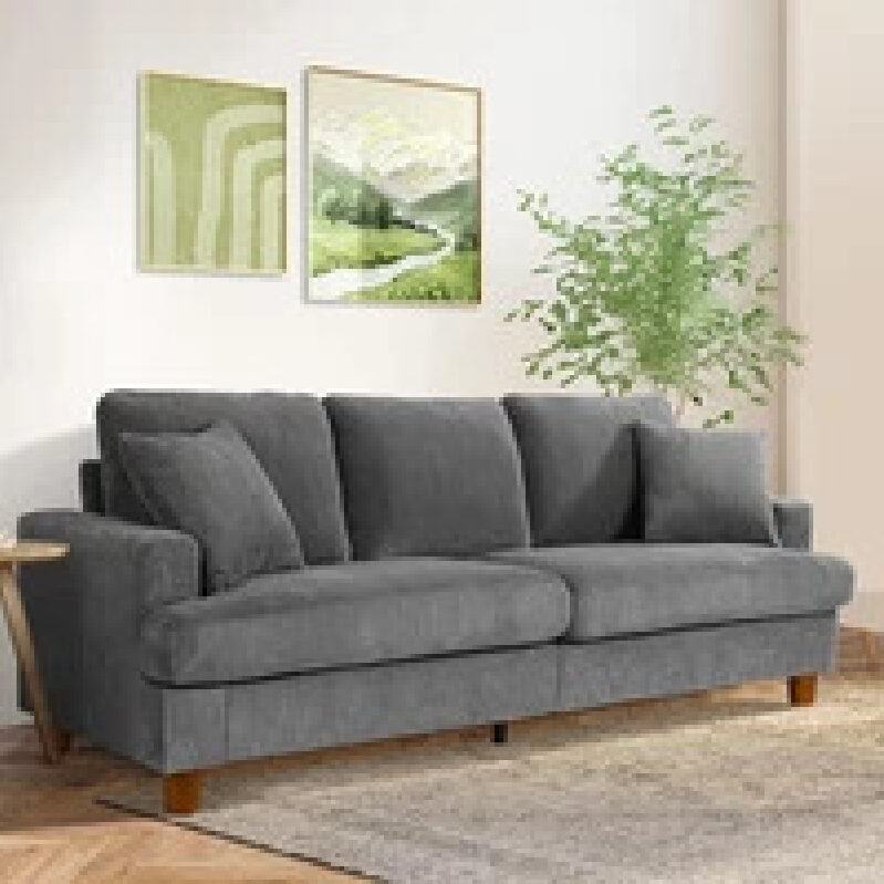 Neche 83-inch 3-Seater Corduroy Sofa - Super Soft, Perfect for Living Room