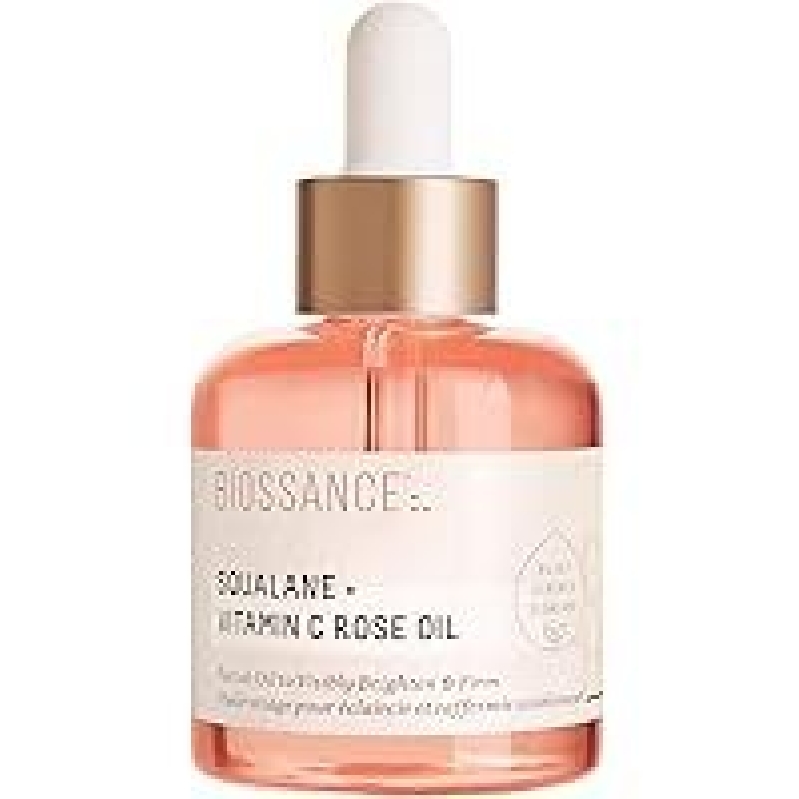 BIOSSANCE Squalane + Vitamin C Rose Advanced Facial Oil - Radiant Skin Serum