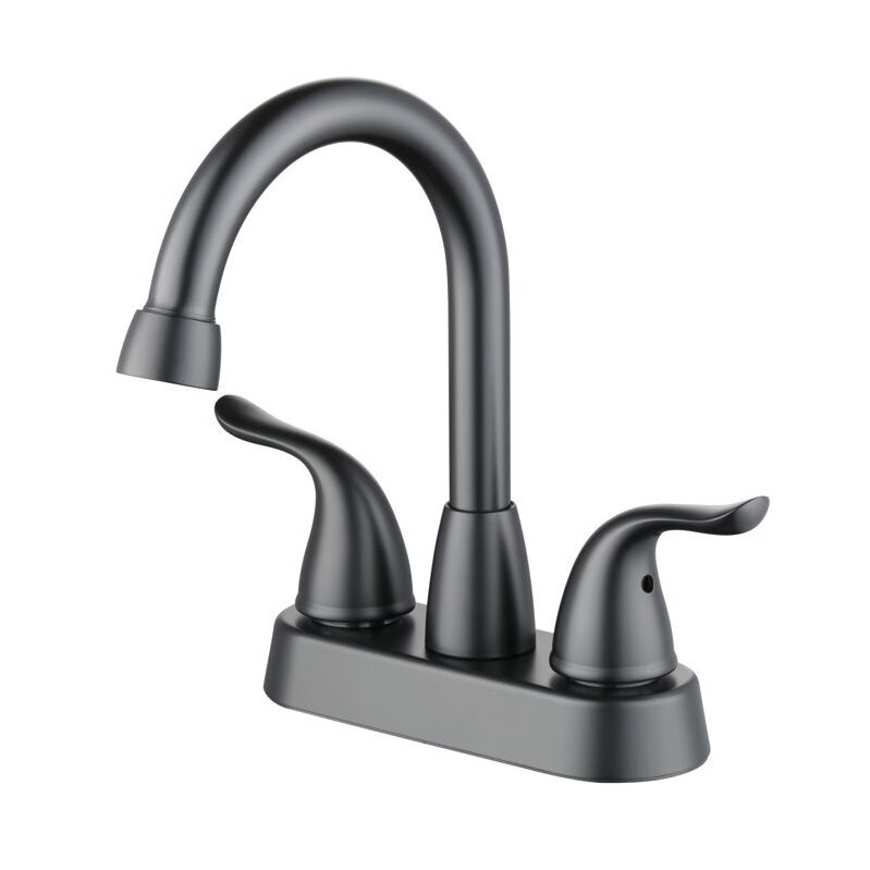 Mainstays 4-in Centerset Bathroom Faucet - Matte Black Finish