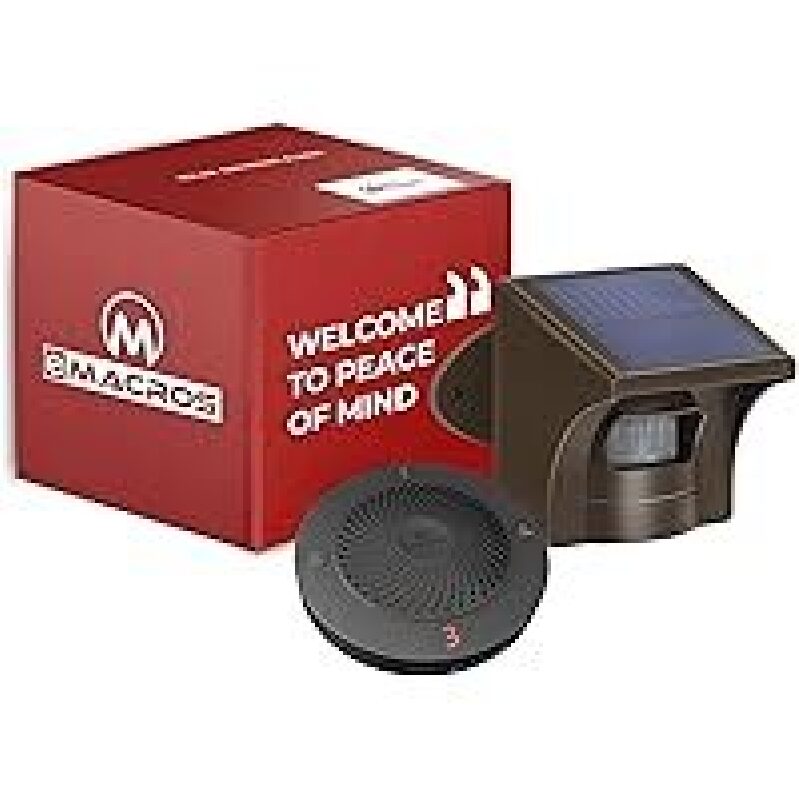 Emacros 1/2 Mile Long Range Solar Wireless Driveway Alarm - Reliable, Eco-Friendly Security