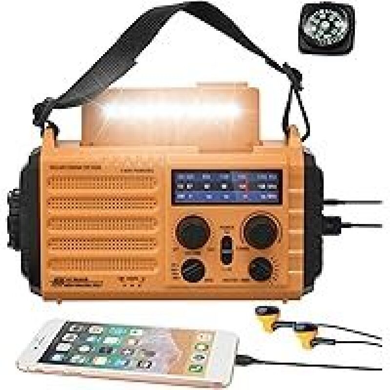Mesqool NOAA Weather Radio with Portable Phone Charger and Flashlight - Your Ultimate Emergency Companion