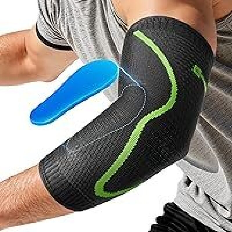 Soloever Elbow Brace Support with Gel Pads - Premium Compression for Athletes