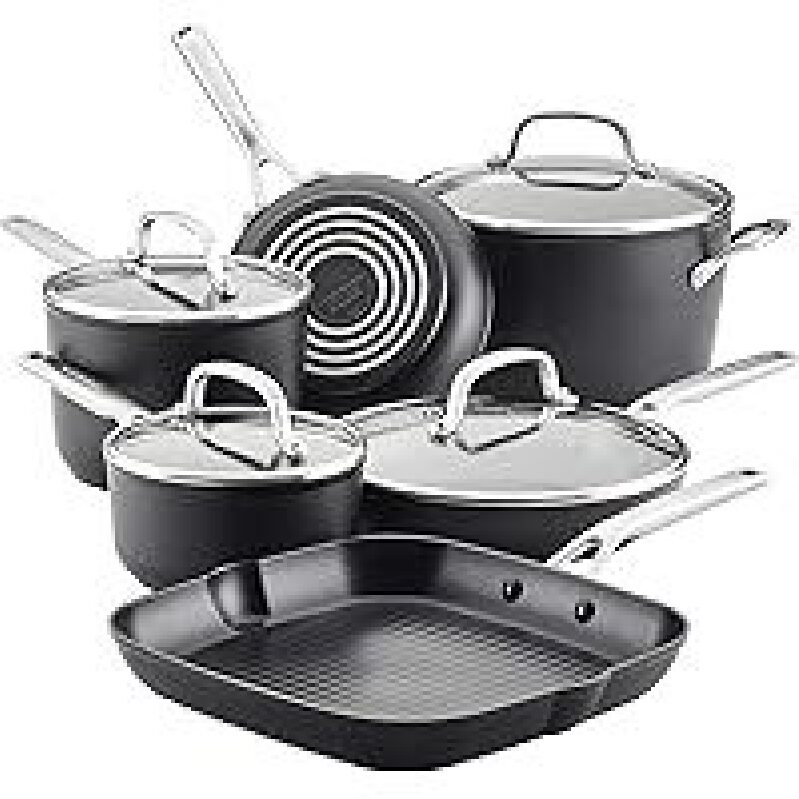 KitchenAid Hard Nonstick Cookware Pots and Pans Set 10-Piece - Premium Quality Cooking Essentials