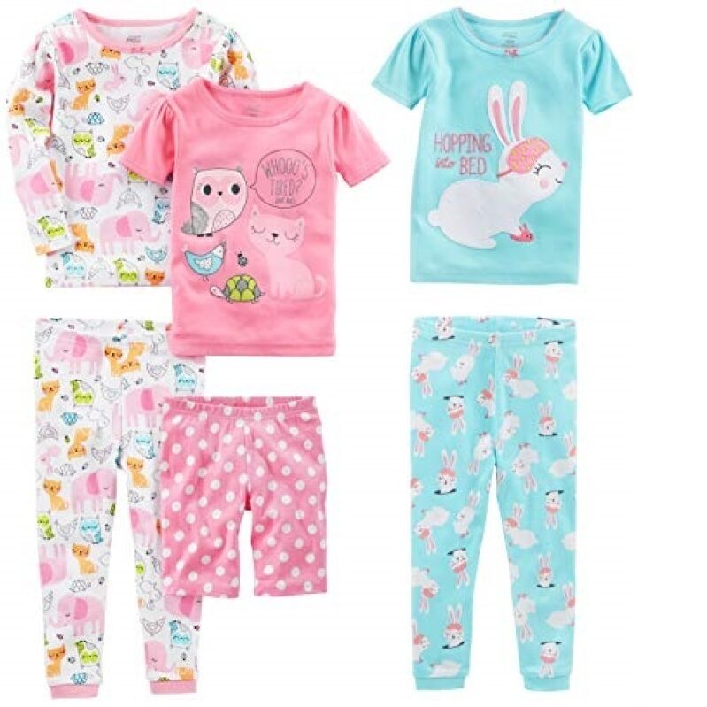 Carter's Simple Joys 6-Piece Cotton Pajama Set for Kids - Great Value!