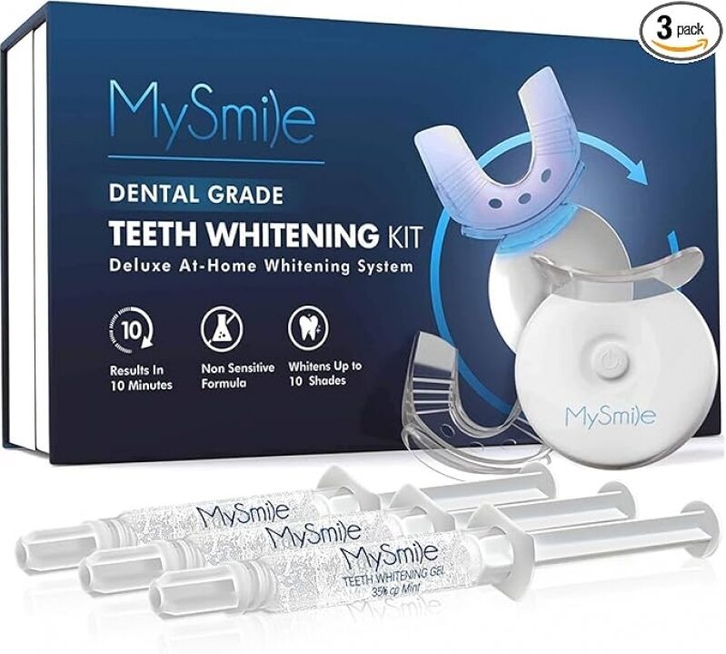 MySmile Teeth Whitening Kit with LED Light - Fast and Effective Stain Removal