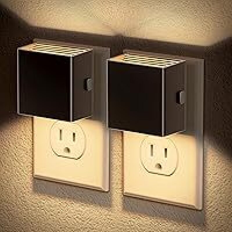 JandCase Night Light Automatic Night Lights Plug into Wall - 2-Pack