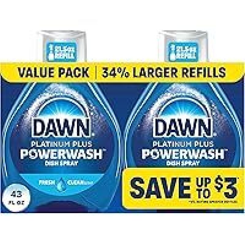 Dawn Powerwash Fresh Dish Spray, 2 Refills, 2x21.5oz